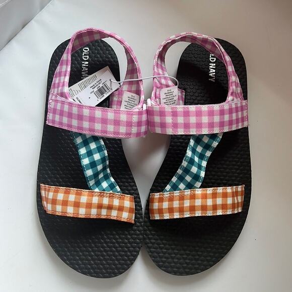 NWT Old Navy Asymmetric Cross Strap Sandal | 4 Youth Big Kid - Picture 1 of 4